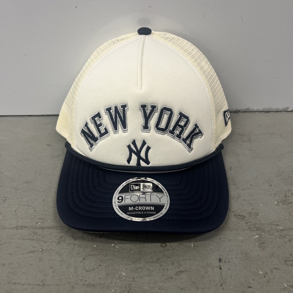 New Era New York Yankees‎ 9FORTY A-Frame Dark Navy Trucker Snapback Hat MLB